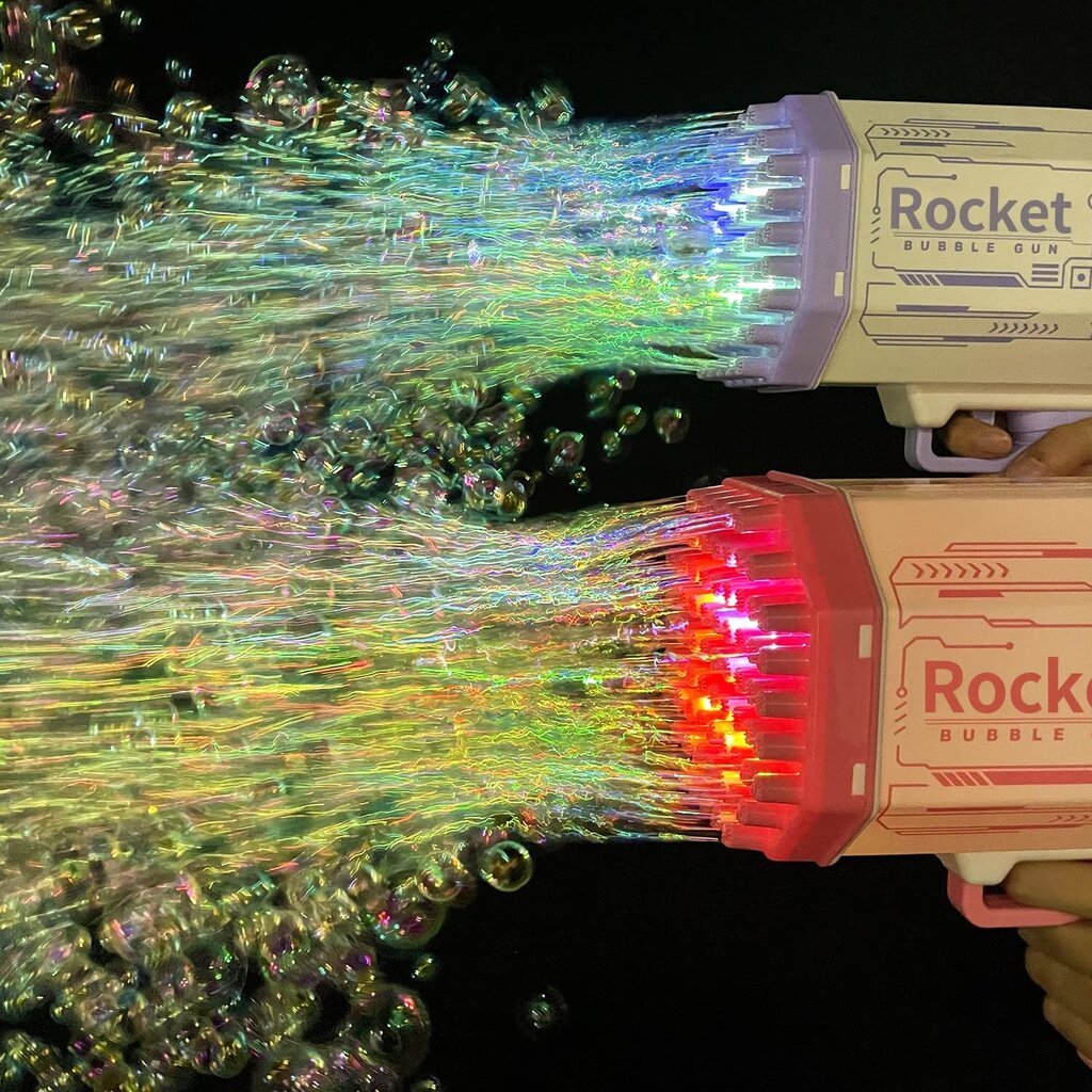 Bubble Machine, jossa 69 reikää ja LED-valot, Bubble Gun hinta ja tiedot | Hiekkalelut ja rantalelut | hobbyhall.fi