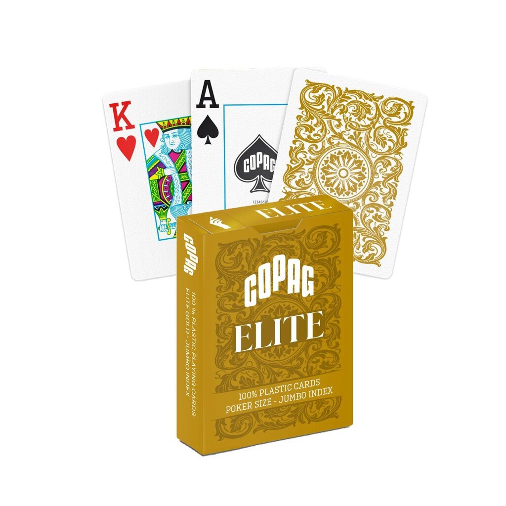 Copag 1546 Elite Poker Size - Jumbo Index -pelikortit (kulta) hinta ja tiedot | Lautapelit ja älypelit | hobbyhall.fi