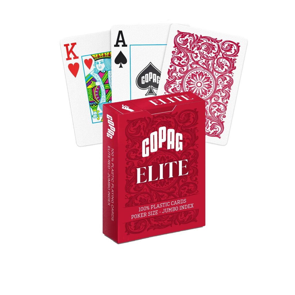 Copag 1546 Elite Poker Size - Jumbo Index -pelikortit (punainen) hinta ja tiedot | Lautapelit ja älypelit | hobbyhall.fi