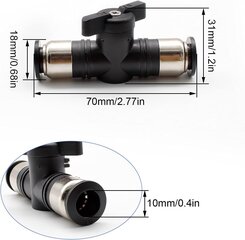 BUC-10 pneumaattinen palloventtiili, ID-ilmavirran säädin, nopea hinta ja tiedot | Poisto- ja tulovesiletkut | hobbyhall.fi