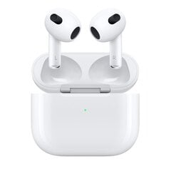Apple AirPods (3rd gen.) White MME73ZM/A hinta ja tiedot | Kuulokkeet | hobbyhall.fi