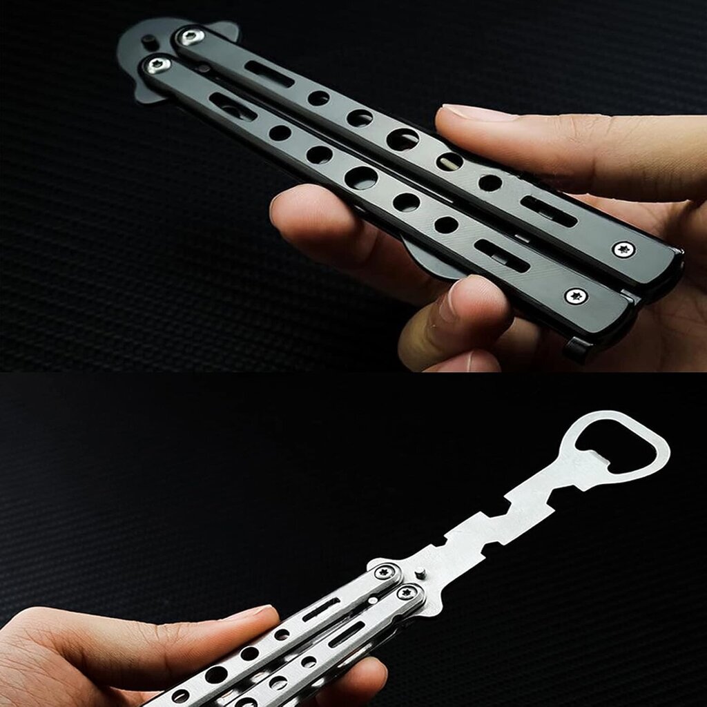 kpl Butterfly-pullonavaaja, Butterfly Knife Style -pullo hinta ja tiedot | Monitoimityökalut ja veitset retkeilyyn | hobbyhall.fi