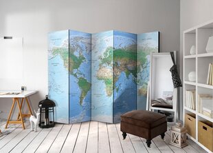 Sermi - World Map [Room Dividers] hinta ja tiedot | Sermit ja tilanjakajat | hobbyhall.fi