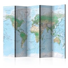 Sermi - World Map [Room Dividers] hinta ja tiedot | Sermit ja tilanjakajat | hobbyhall.fi