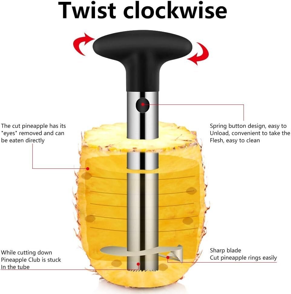 Ruostumattomasta teräksestä valmistettu ananaskuorija hinta ja tiedot | Ruokailuvälineet | hobbyhall.fi
