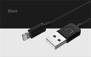 Kaapeli Usams U-TURN Universal SiliconecApple Lightning (MD818ZM / A) USB Data & Charger Cable, 1 m, musta hinta ja tiedot | Puhelinkaapelit | hobbyhall.fi