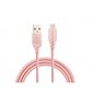 Kaapeli Tellur USB / Type-C, 1m, vaaleanpunainen / kultainen hinta ja tiedot | Puhelinkaapelit | hobbyhall.fi