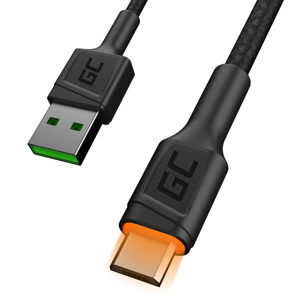 Green Cell KABGC11, USB - Micro USB, 2m hinta ja tiedot | Puhelinkaapelit | hobbyhall.fi