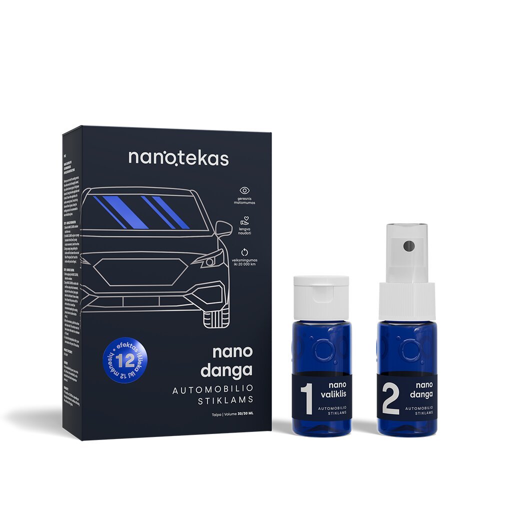 Nanotekas nanopinnoite auton ikkunoihin, 30/30ml hinta ja tiedot | Autokemikaalit | hobbyhall.fi