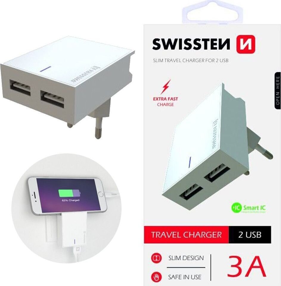 Swissten 22032000 hinta ja tiedot | Puhelimen laturit | hobbyhall.fi