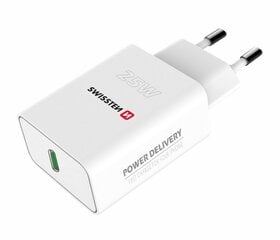 Matkalaturi Swissten Premium 25W USB-C PD 3.0, valkoinen hinta ja tiedot | Puhelimen laturit | hobbyhall.fi