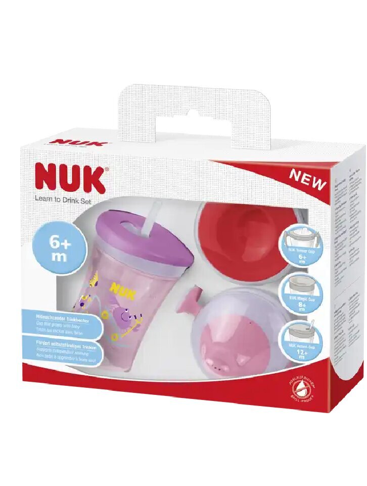 Juomasetti Nuk, 6+kk, 230 ml hinta ja tiedot | Tuttipullot ja tarvikkeet | hobbyhall.fi