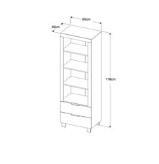 Vitrina Szynaka Meble Enzo 08, ruskea hinta ja tiedot | Vitriinit | hobbyhall.fi