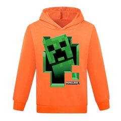 Minecraft-puuvillahuppari, oranssi hinta ja tiedot | Poikien puserot, liivit ja jakut | hobbyhall.fi