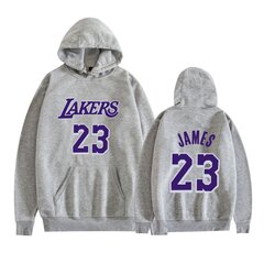 Miesten Lakers Basketball nro 23 Star Casual -huppari, harmaa A hinta ja tiedot | Miesten kerrastot | hobbyhall.fi