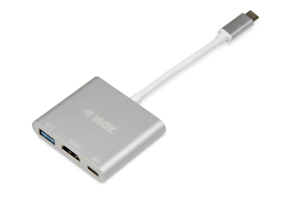 HUB I-BOX USB TYP C - USB 3.0, HDMI, USB C, POWER DELIVERY hinta ja tiedot | Adapterit | hobbyhall.fi