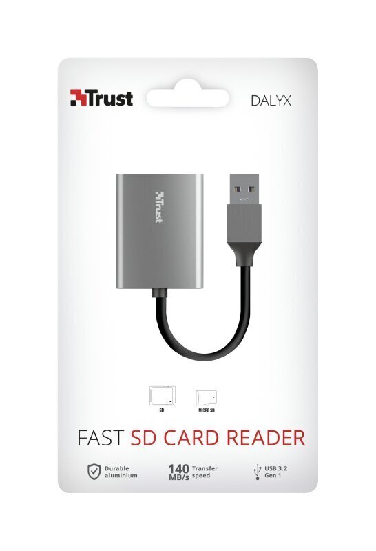 Muistikortinlukija Trust Dalyx USB-A / SD / microSD, 8 cm hinta ja tiedot | Adapterit | hobbyhall.fi