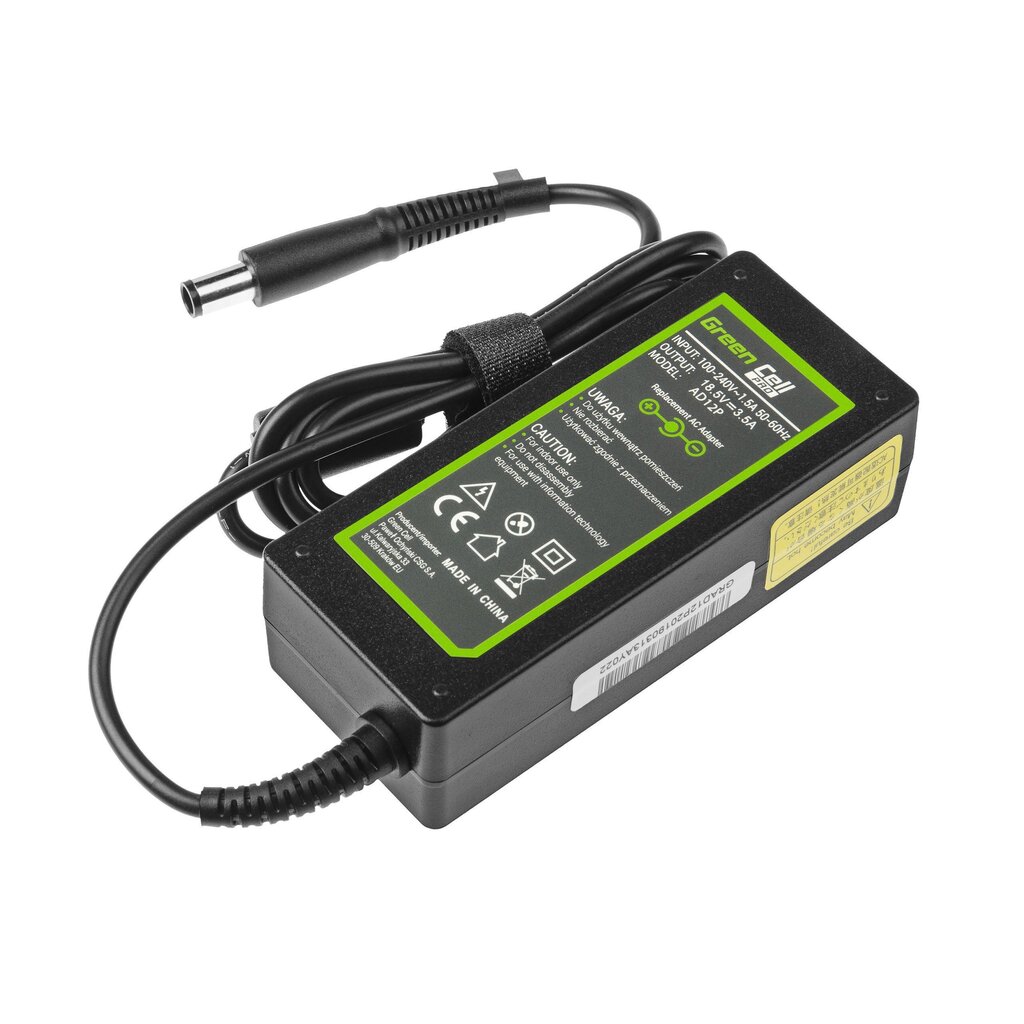 Green Cell 18.5V, 3.5A, 65W hinta ja tiedot | Kannettavien tietokoneiden laturit | hobbyhall.fi