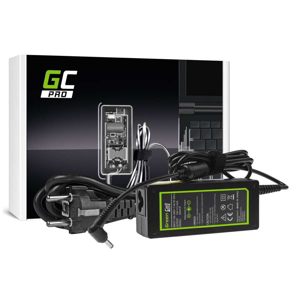 Green Cell Pro 19V, 65W, 3.42A hinta ja tiedot | Kannettavien tietokoneiden laturit | hobbyhall.fi