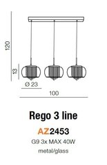 Azzardo kattovalaisin Rego 3 Line AZ2453 hinta ja tiedot | Riippuvalaisimet | hobbyhall.fi