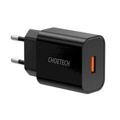 Choetech USB matkaseinälaturi 18W Power Delivery musta (Q5003-EU) hinta ja tiedot | Choetech Puhelimet, älylaitteet ja kamerat | hobbyhall.fi