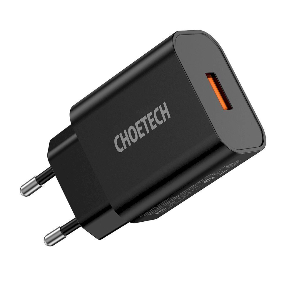 Choetech USB matkaseinälaturi 18W Power Delivery musta (Q5003-EU) hinta ja tiedot | Puhelimen laturit | hobbyhall.fi