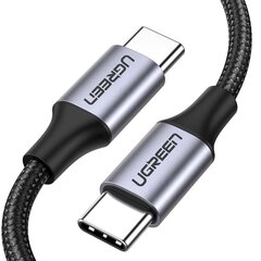 UGREEN US261 USB-C - USB-C, 60 W, 2 m (musta) hinta ja tiedot | Puhelinkaapelit | hobbyhall.fi