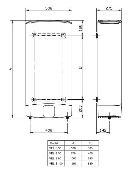 Vesilämmitin VELIS EVO 50L hinta ja tiedot | Lämminvesivaraajat | hobbyhall.fi