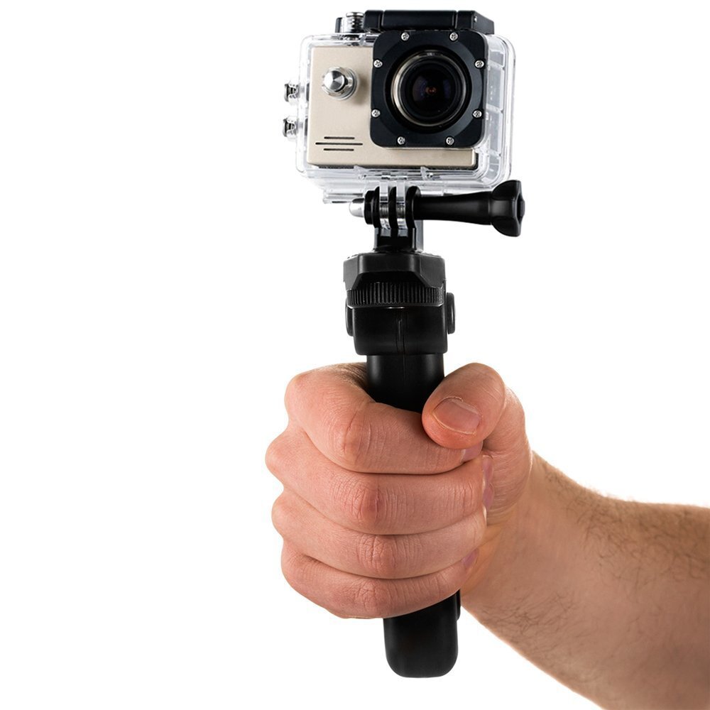 Kolmijalka kotelolla Action-kameralle (GoPro/SJCAM) hinta ja tiedot | Kamerajalustat | hobbyhall.fi