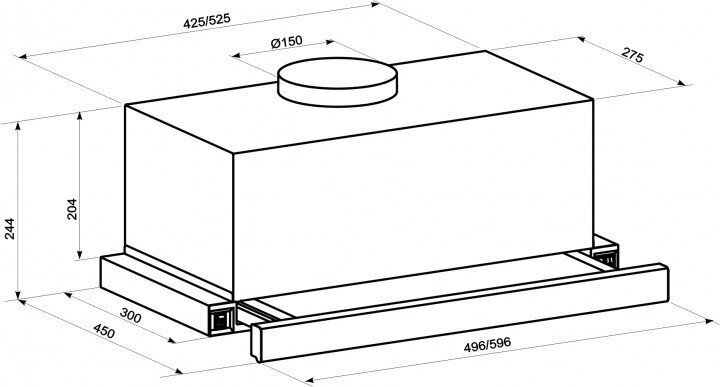 Eleyus TLS L15 200 60BL hinta ja tiedot | Liesituulettimet | hobbyhall.fi