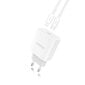 Dudao Quick Charger Adapter EU Seinälaturi USB Type C Virtalähde 18W + USB Type C / Lightning Charging Datakaapeli Valkoinen (A8EU + PD Cable White) hinta ja tiedot | Puhelimen laturit | hobbyhall.fi