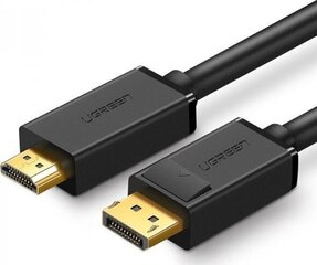 Ugreen yksisuuntainen DisplayPort-HDMI-kaapeli 4K 30 Hz 32 AWG 2 m (DP101 10202). hinta ja tiedot | Kaapelit ja adapterit | hobbyhall.fi
