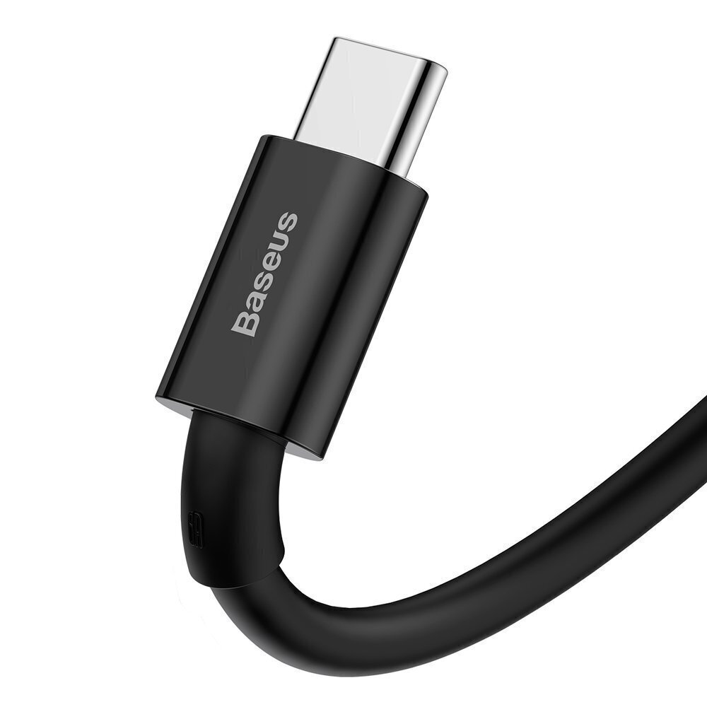 Baseus Superior USB - USB Typ C -pikalatausdatakaapeli 66 W (11 V / 6 A) Huawei SuperCharge SCP 1 m musta (CATYS-01) hinta ja tiedot | Puhelinkaapelit | hobbyhall.fi