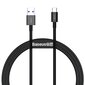 Baseus Superior USB - USB Typ C -pikalatausdatakaapeli 66 W (11 V / 6 A) Huawei SuperCharge SCP 1 m musta (CATYS-01) hinta ja tiedot | Puhelinkaapelit | hobbyhall.fi