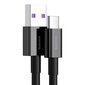 Baseus Superior USB - USB Typ C -pikalatausdatakaapeli 66 W (11 V / 6 A) Huawei SuperCharge SCP 1 m musta (CATYS-01) hinta ja tiedot | Puhelinkaapelit | hobbyhall.fi