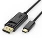 Choetech yksisuuntainen C-tyypin USB-näytön videokaapeli - Näyttöportti 4K 1,8 m musta (XCP-1801BK) hinta ja tiedot | Puhelinkaapelit | hobbyhall.fi