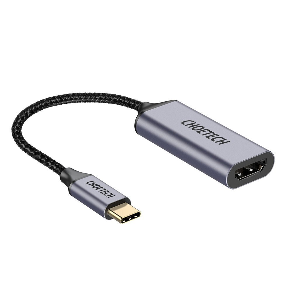 Choetech yksisuuntainen kaapelisovitin HUB USB Type C (uros) - HDMI (naaras) 4K 60Hz harmaa (HUB-H10) hinta ja tiedot | Adapterit | hobbyhall.fi