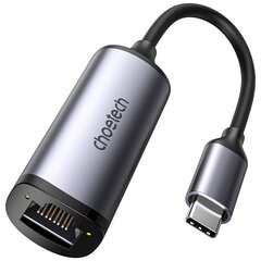 Choietechin ulkoinen USB-verkkokortti Type C - RJ45 2,5 Gbps harmaa (HUB-R02 harmaa) hinta ja tiedot | Adapterit | hobbyhall.fi