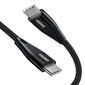 Choetech USB Type C - USB Type C latausdatakaapeli Virtajohto 60W 5A 2m musta (XCC-1003) hinta ja tiedot | Puhelinkaapelit | hobbyhall.fi