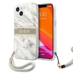 GUHCP13SKMABGR Guess TPU Marble Stripe Case iPhone 13 Mini, harmaa hinta ja tiedot | Puhelimen kuoret ja kotelot | hobbyhall.fi