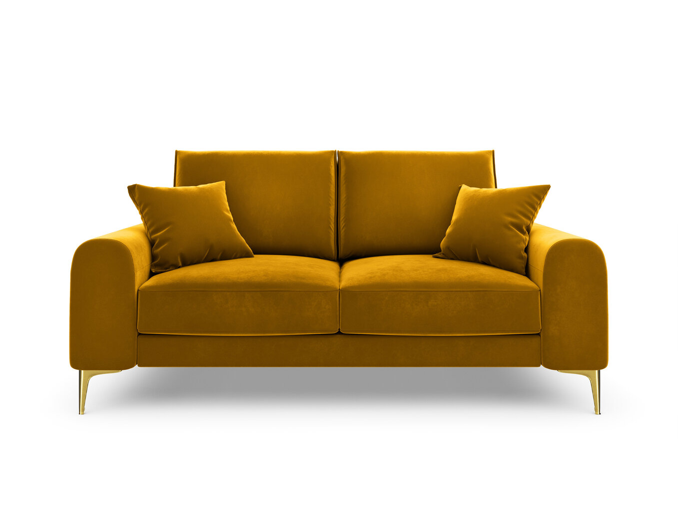 Neljän istuttava sohva Mazzini Sofas Madara, veluuri, väri keltainen/kulta hinta ja tiedot | Sohvat ja vuodesohvat | hobbyhall.fi