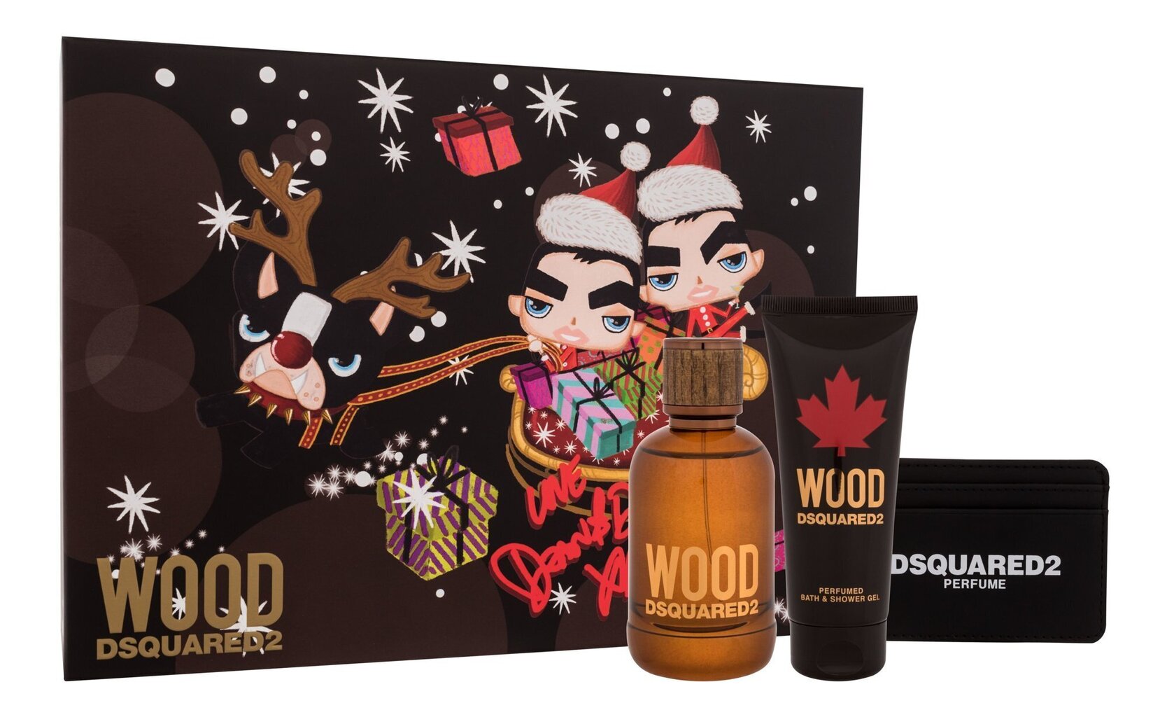 Dsquared2 Wood -lahjapakkaus miehelle: EDT-tuoksu, 100 ml + suihkugeeli, 100 ml + korttikotelo hinta ja tiedot | Miesten hajuvedet | hobbyhall.fi