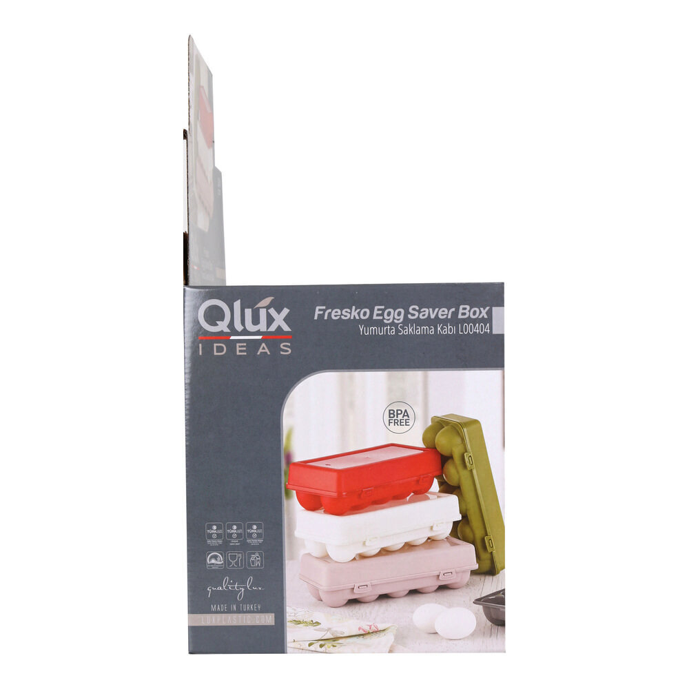 Qlux Ideas Fresco Egg Saver Box Kananmunalaatikko, 25,5 x 10,5 x 6,5 cm hinta ja tiedot | Keittiövälineet | hobbyhall.fi