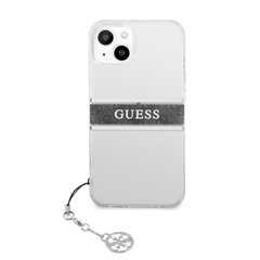 GUHCP13SKB4GGR Guess PU / TPU 4G iPhone 13 Mini kuori harmailla raidoilla, läpinäkyvä hinta ja tiedot | Puhelimen kuoret ja kotelot | hobbyhall.fi