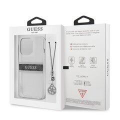 GUHCP13LKB4GGR Guess PU / TPU 4G iPhone 13 Pro kuori harmailla raidoilla, läpinäkyvä hinta ja tiedot | Puhelimen kuoret ja kotelot | hobbyhall.fi