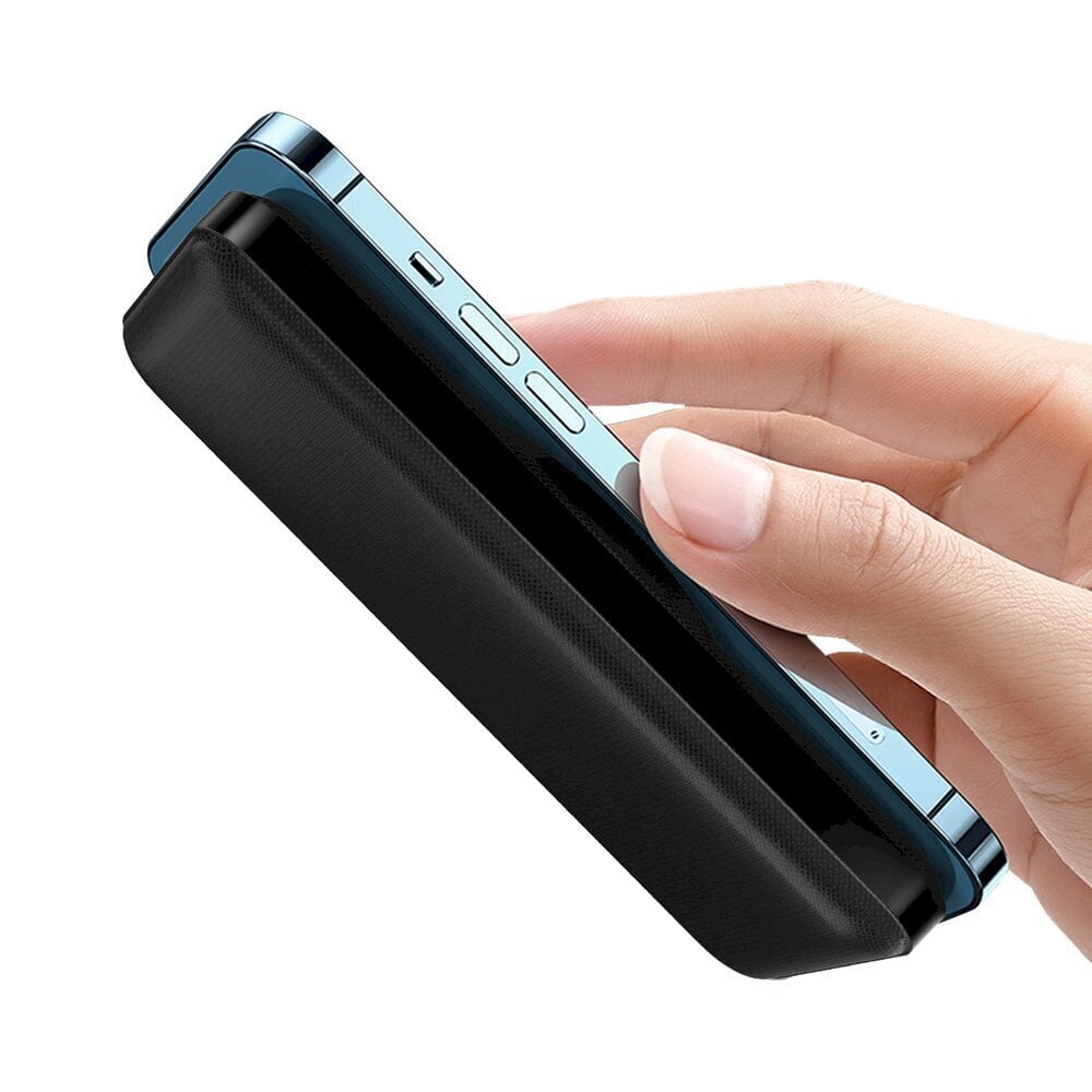 Dudao Power Bank 10000mAh 22.5W Power Delivery Quick Charge 2x USB / 1x USB Type C 15W Qi langaton laturi iPhonelle, joka on yhteensopiva MagSafe black (K14Pro-black) kanssa hinta ja tiedot | Varavirtalähteet | hobbyhall.fi