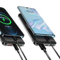 Dudao Power Bank 10000mAh 22.5W Power Delivery Quick Charge 2x USB / 1x USB Type C 15W Qi langaton laturi iPhonelle, joka on yhteensopiva MagSafe black (K14Pro-black) kanssa hinta ja tiedot | Varavirtalähteet | hobbyhall.fi