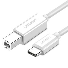 USB 2.0 CB UGREEN US241 - 1 m tulostinkaapeli (valkoinen) hinta ja tiedot | Puhelinkaapelit | hobbyhall.fi