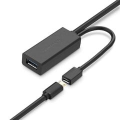 UGREEN US175, USB 3.0, micro USB, jatkojohto, 5m (musta) hinta ja tiedot | Puhelinkaapelit | hobbyhall.fi