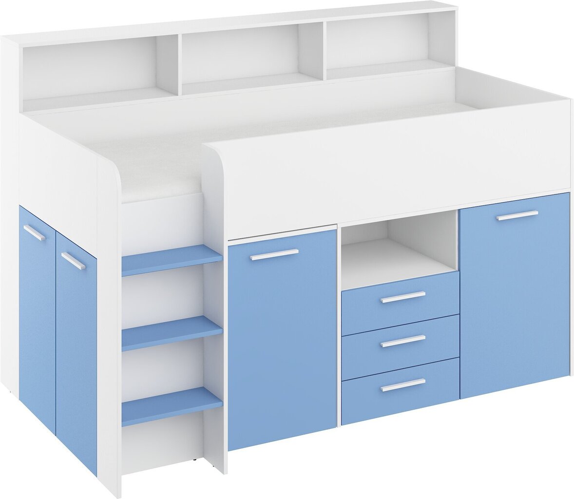 Sänky työpöydällä Neo L, valkoinen/sininen. hinta ja tiedot | Lastensängyt | hobbyhall.fi